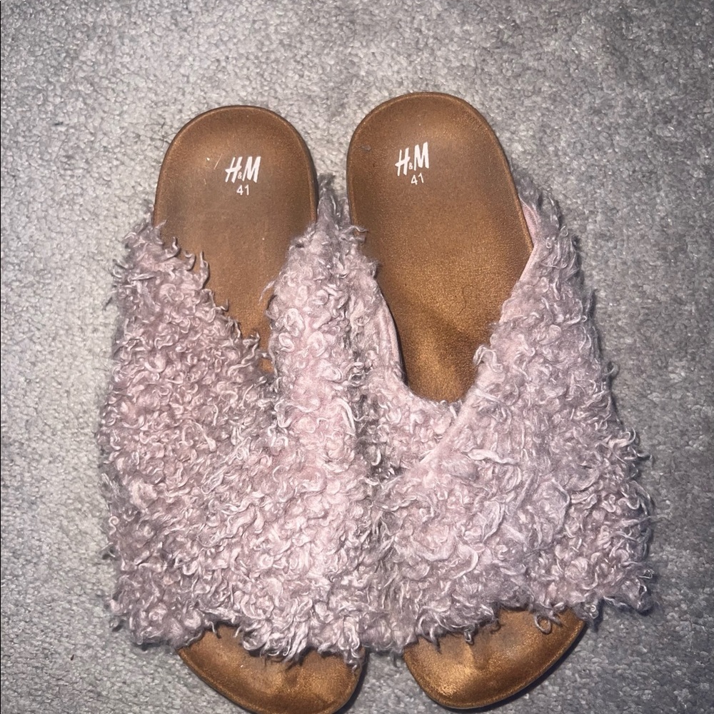 H&M Faux Fur Slides